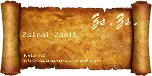 Zsirai Zsolt névjegykártya